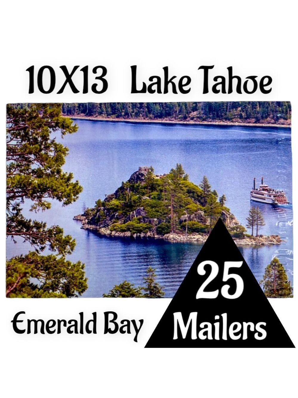 25 10X13 Poly Mailers Lake Tahoe California PRICE IS FIRM - Picture 6 of 9